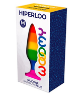 Wooomy Hiperloo Silicone Rainbow Plug M Size 11cm x 2.9cm Default Title Butt Plugs